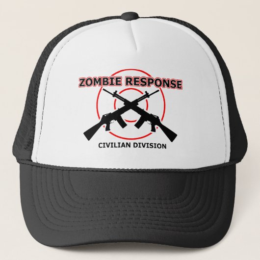 Zombie Reactie Grappige Hoed Muts Humor Trucker Pet (Voorkant)