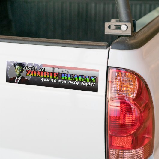 Zombie Reagan Bumpersticker (Op Truck)