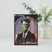 Zombie Reagan Post Card Briefkaart (Staand voorkant)