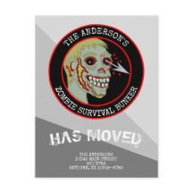 Zombie Red Black Logo Funny Moing New Address
