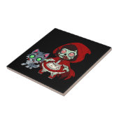 Zombie Red Riding Hood Tegeltje (Zijkant)