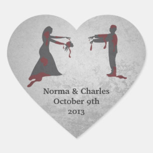 Zombie redt de Date Wedding Stickers