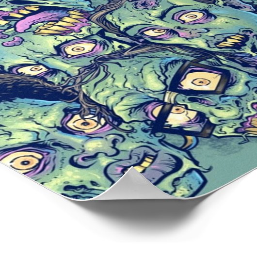Zombie Reeatable Pattern Poster (Hoek)