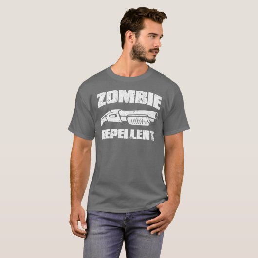 zombie repellent - het shotgun t-shirt (Voorkant volledig)