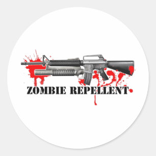 Zombie Repellent Ronde Sticker