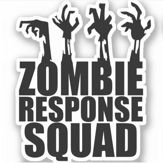 Zombie Response Squad Scary Arms die omhoog komen Sticker (Voorkant)