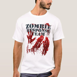 Zombie Response Team Blood Splatter Hands Bloody H T-shirt