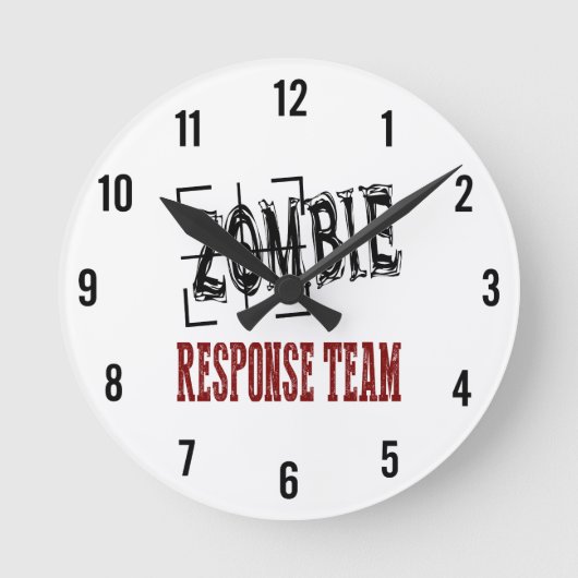 Zombie Response Team Clock Ronde Klok (Voorkant)