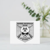 Zombie Response Team: Grand Rapids Division Briefkaart (Staand voorkant)