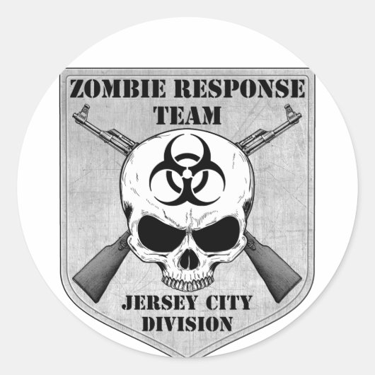 Zombie Response Team: Jersey City Division Ronde Sticker (Voorkant)