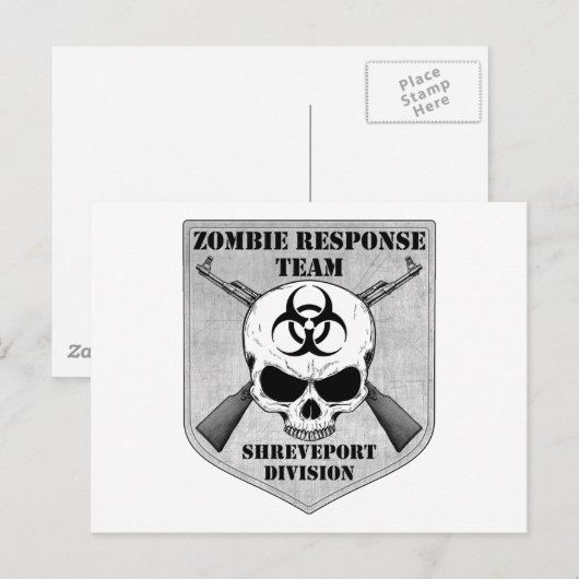 Zombie Response Team: Shreveport Division Uitnodiging Briefkaart (Voorkant / Achterkant)