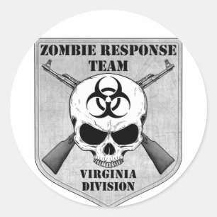 Zombie Response Team: Virginia Division Ronde Sticker