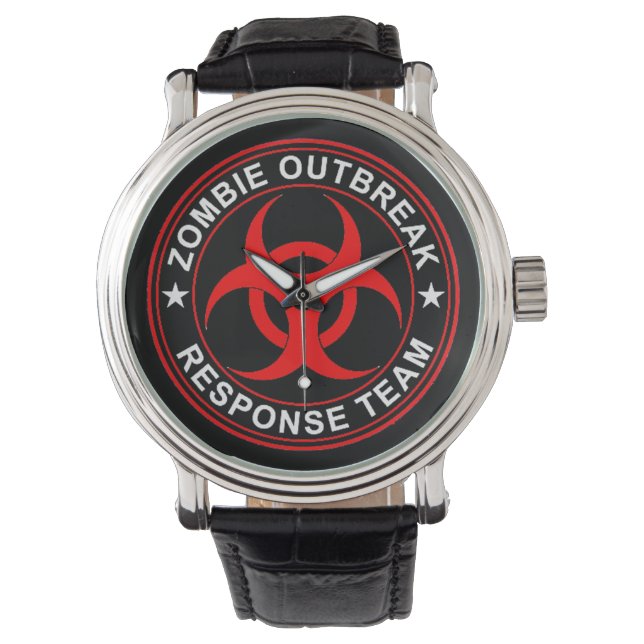 Zombie Response Team Walking Bio Hazard dood Horloge (Voorkant)