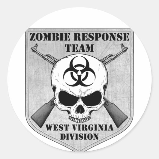 Zombie Response Team: West Virginia Division Ronde Sticker (Voorkant)