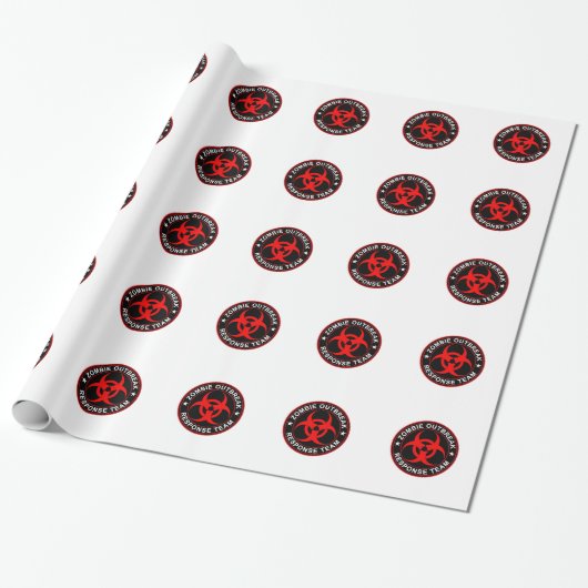 Zombie Response Walking Bio Dead Wrapping Paper Cadeaupapier (Uitgerold)