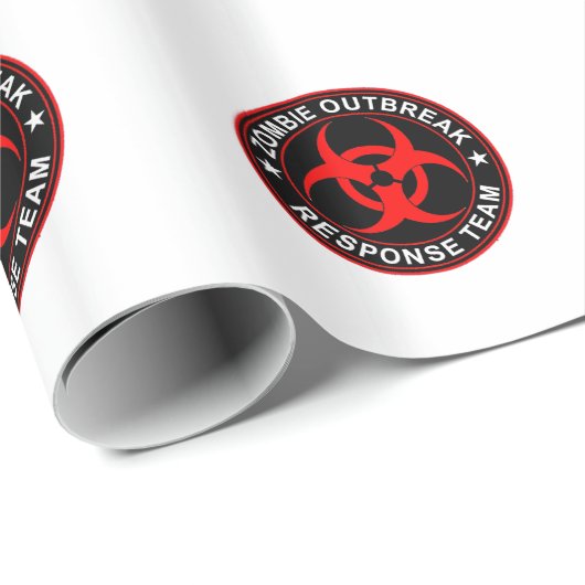 Zombie Response Walking Bio Dead Wrapping Paper Cadeaupapier (Rol Hoek)