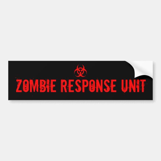 ZOMBIE RESPONSIE EENHEID BUMPERSTICKER (Voorkant)