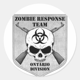 Zombie-responsteam: Afdeling Ontario Ronde Sticker