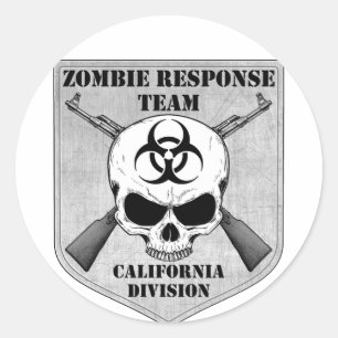 Zombie-responsteam: California Division Ronde Sticker