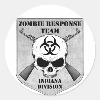 Zombie-responsteam: Indiana Division Ronde Sticker
