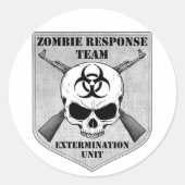 Zombie-responsteam Ronde Sticker (Voorkant)