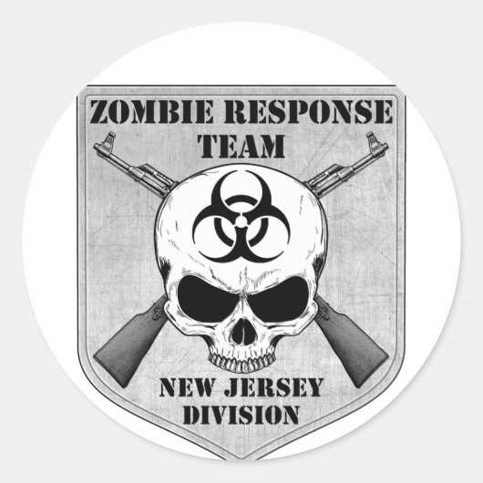 Zombie-responsteam: Sector New Jersey Ronde Sticker (Voorkant)