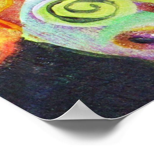 Zombie Retro pop kunst Poster (Hoek)