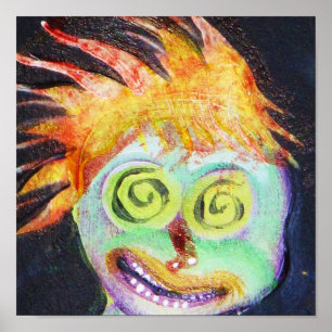 Zombie Retro pop kunst Poster