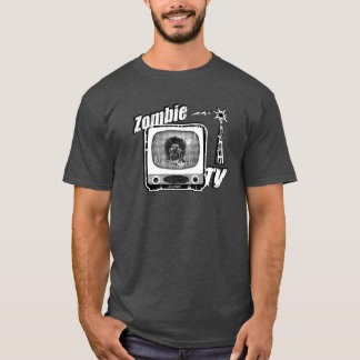 Zombie Retro TV - Stijl 3 zwart-wit T-shirt