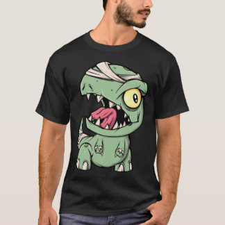Zombie Rex Dinosaur Voor Jongens Mummie Halloween T-shirt