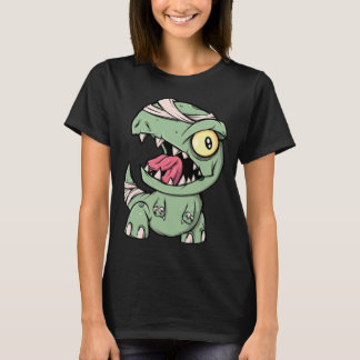 Zombie Rex Dinosaurus voor jongens Mummy Halloween T-shirt