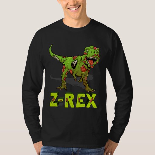 Zombie Rex Zombiesaurus Z Rex Halloween Kostuum Bo T-shirt (Voorkant)