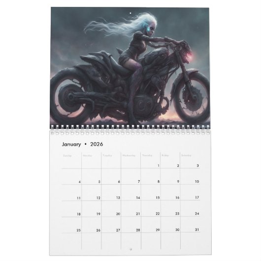 Zombie Rider Art Calendar Kalender (Jan 2026)