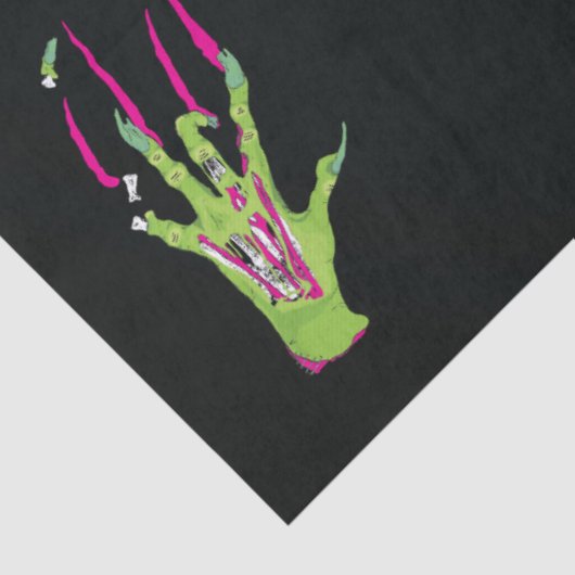 Zombie Rippin’ Poppin’ Funky Fun Ghoulish Tissuepapier (Detail)