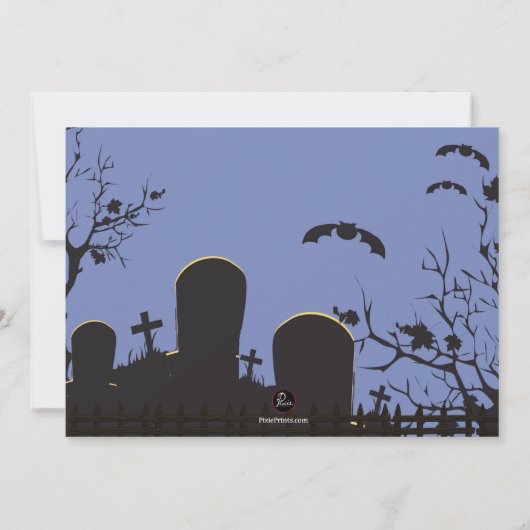 Zombie Rises Halloween Party Invitation Kaart (Achterkant)