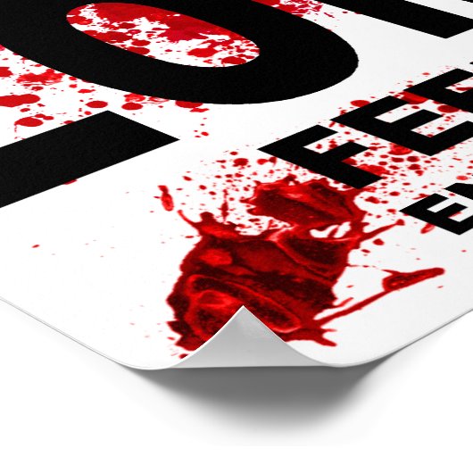 ZOMBIE ROAD SIGN POSTER (Hoek)