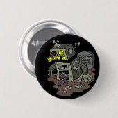 Zombie Robot Button (Voorkant /achterkant)