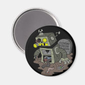 Zombie Robot Button Magneet (Voorkant / Achterkant)