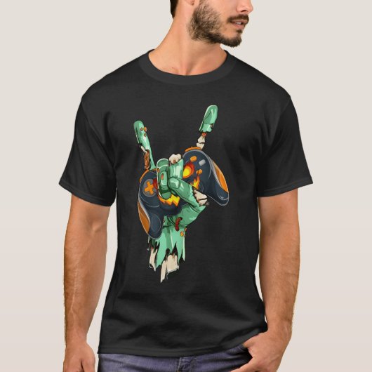 Zombie Rock Hand die Monster Gamecontroller vastho T-shirt (Voorkant)