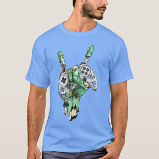 Zombie Rock Hand Holding Skeleton GamingController T-shirt