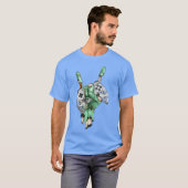 Zombie Rock Hand Holding Skeleton GamingController T-shirt (Voorkant volledig)