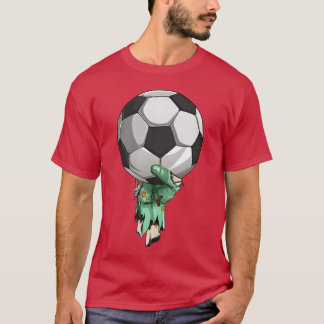 Zombie Rock Hand met Voetbal Halloween meisje T-shirt
