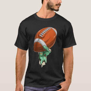 Zombie Rock Hand met Voetbal Halloween T-shirt