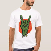 Zombie Rock op Hand! T-shirt (Voorkant)