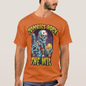 Zombie Rockhe Mic For Rockstars Music Zombie famil T-shirt (Voorkant)