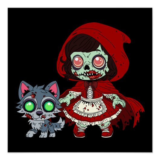Zombie Rodekapje Perfect Poster (Voorkant)