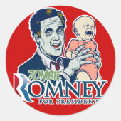 Zombie Romney Sticker (Voorkant)