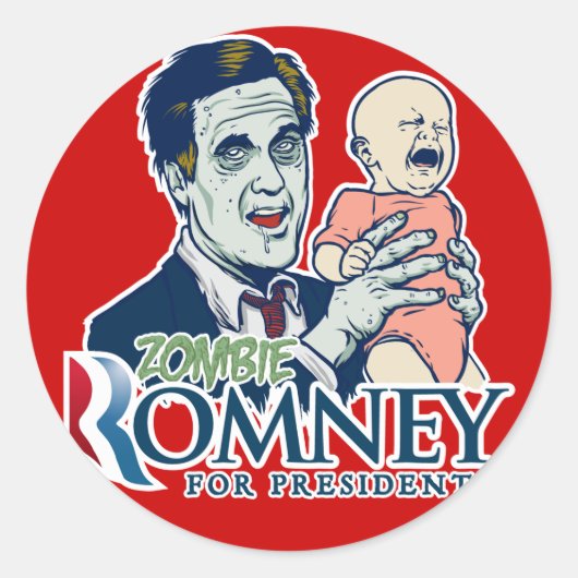 Zombie Romney Sticker (Voorkant)