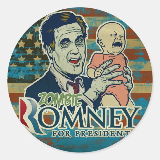 Zombie Romney Sticker Set (Voorkant)