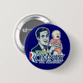 Zombie Romney voor de Button van Presidenten (Voorkant /achterkant)